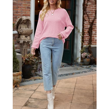 MEROKEETY Women's Cozy Oversized Pullover Sweater