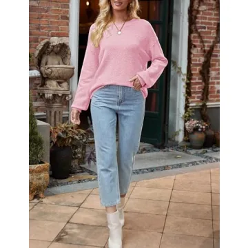 MEROKEETY Women's Cozy Oversized Pullover Sweater