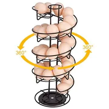 Toplife Spiral Design Metal Egg Skelter for Modern Kitchens