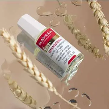 Mavala Mavaderma Nourishing Massage Oil for Nails, Nail Care, Nail Hardener, Cuticle Oil Nail Growth, Moisturizing & Healing Treatment for Cracked Nails & Rigid Cuticles (0.3 Ounce)