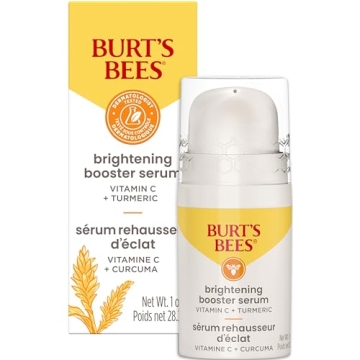 Burt's Bees Vitamin C Turmeric Face Serum for Glowing Skin and Dark Spot Reduction