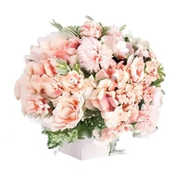 Whonline 3 Packs Pink Artificial Flowers for Home Decor