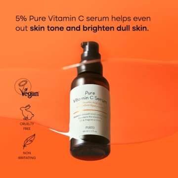 PURITO Pure Vitamin C Serum 60ml / 2.0 fl.oz., Natural Ingredients Serum, Vitamin C, Vegan & Cruelty...