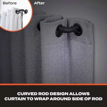 Sun Zero 3/4" Adjustable Blackout Curtain Rod, 36-66"