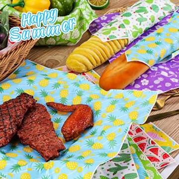 480Pcs Wax Paper Dry Waxed Deli Paper Sheets 12x12 inch Sandwich Wrap Paper Parchment Paper Burger Wrapper Food Wrapping Paper Food Basket Liner Wax Paper Sheets for Food Fiesta Mexican Party Favors