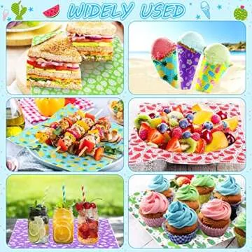 480Pcs Wax Paper Dry Waxed Deli Paper Sheets 12x12 inch Sandwich Wrap Paper Parchment Paper Burger Wrapper Food Wrapping Paper Food Basket Liner Wax Paper Sheets for Food Fiesta Mexican Party Favors