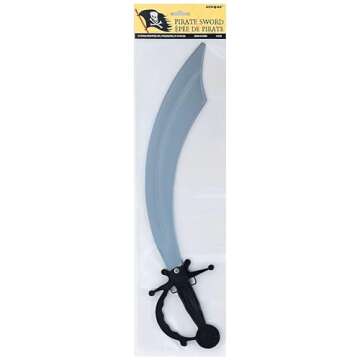 Multicolor Pirate Plastic Sword - 5.63" x 20.75" - Fun Toy for Kids