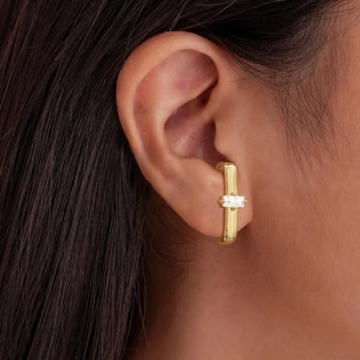 Risamil Gold Stud Earrings for Women Stylish Lightweight Jewelry