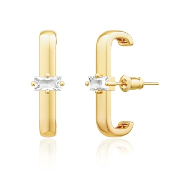 Risamil Gold Stud Earrings for Women Stylish Lightweight Jewelry