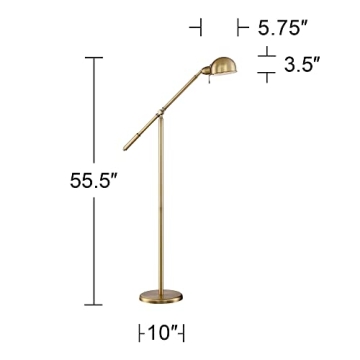Adjustable 360 Lighting Dawson Floor Lamp - Antique Brass