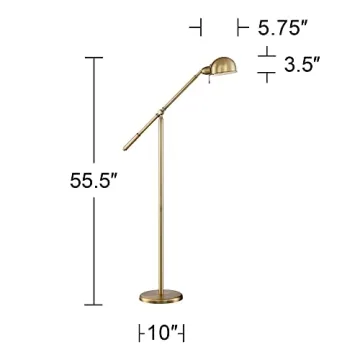 Adjustable 360 Lighting Dawson Floor Lamp - Antique Brass