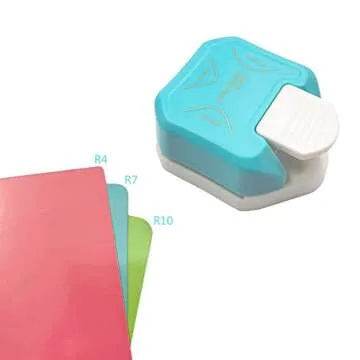 ANNIKEEY 3 in 1 Paper Corner Cutter/ Rounder, Punches for Crafts, DIY Hole Puncher, Photo Card Making and Scrapbooking (Green)