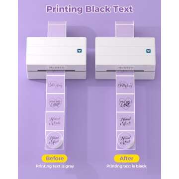 MUNBYN 2 Inch Purple Circle Thermal Labels for Printing