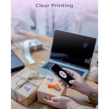 MUNBYN 2 Inch Purple Circle Thermal Labels for Printing