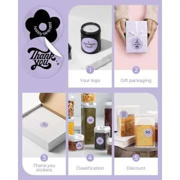 MUNBYN 2 Inch Purple Circle Thermal Labels for Printing