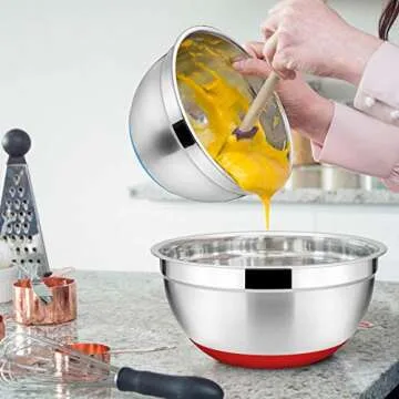 E-far Mixing Bowls Set with Colorful Airtight Lids