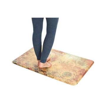 J&V TEXTILES Anti Fatigue Cushioned Comfort Mat - Ergonomic & Stylish for Kitchen & Office