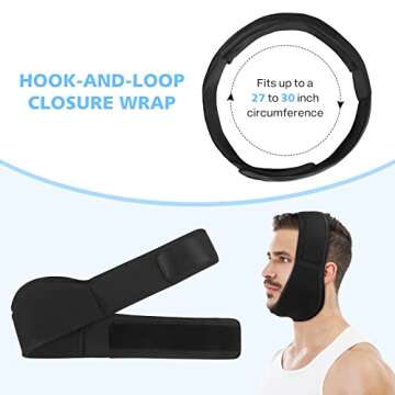 Helthrelife Face Ice Pack Wrap for Wisdom Teeth, Jaw Ice Pack Adjustable Hot and Cold Face Gel Wrap for TMJ, Jaw, Head and Chin, Headaches, Post Surgery Treatment