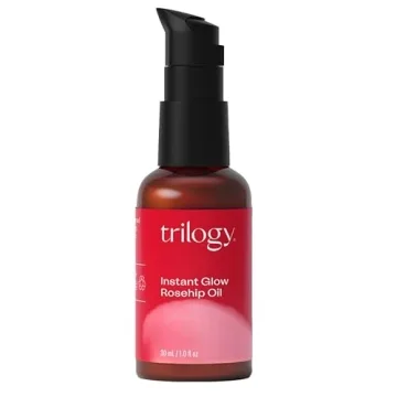 Trilogy Instant Glow Rosehip Oil (30ml) - With Mica and Squalane - Supports Collagen Production, Hyd...