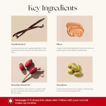 Trilogy Instant Glow Rosehip Oil (30ml) - With Mica and Squalane - Supports Collagen Production, Hydrates and Repairs Improving Skin Texture, Provides Instant Illumination