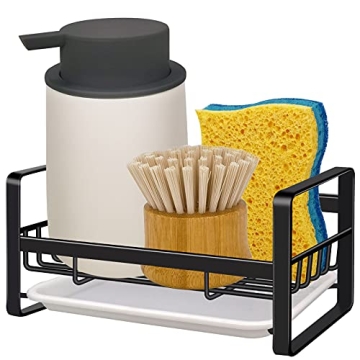 VANTEN Sink Sponge Holder Kitchen Caddy for Organization