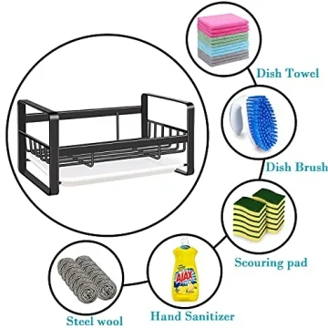 VANTEN Sink Sponge Holder Kitchen Caddy for Organization