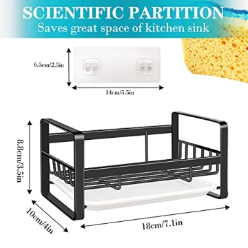 VANTEN Sink Sponge Holder Kitchen Caddy for Organization