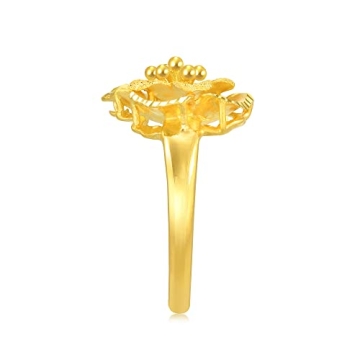 Elegant 24K Gold Flower Ring for Women by Chow Sang Sang