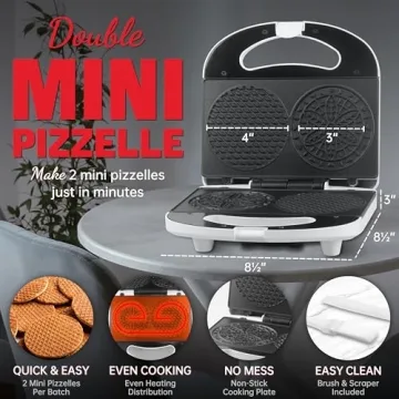 Sugar Whisk Mini Pizzelle Maker for Delicious Desserts