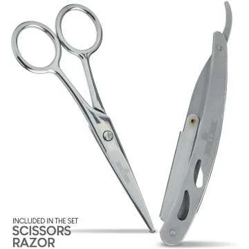 Beard Grooming Kit: Growth, Wash, & Straightener Set