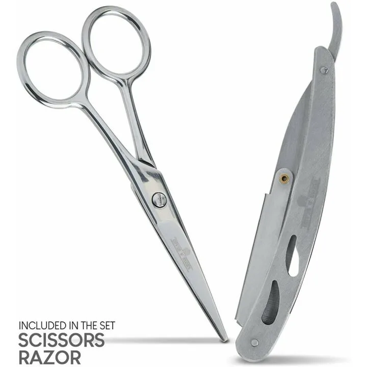 Beard Grooming Kit: Growth, Wash, & Straightener Set