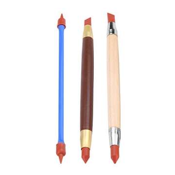 3 Pcs/set Clay Shaping Tools Silicon Polymer Head Pottery Clay Sculpting Modeling Pen Removing Traces DIY Tool