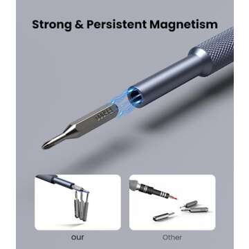 AXTH 50-in-1 Small Precision Screwdriver Set, Professional Magnetic Mini Repair Tool Kit for Phone, Computer, Watch, Laptop, Macbook, Ring Doorbell, Eyeglass, Electronic, [Bearing Steel] Screw Driver