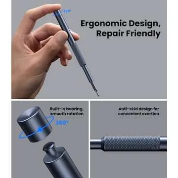 AXTH 50-in-1 Small Precision Screwdriver Set, Professional Magnetic Mini Repair Tool Kit for Phone, Computer, Watch, Laptop, Macbook, Ring Doorbell, Eyeglass, Electronic, [Bearing Steel] Screw Driver