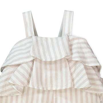 Hope & Henry Girls' Cropped Sleeveless Jumpsuit with Flounce Detail