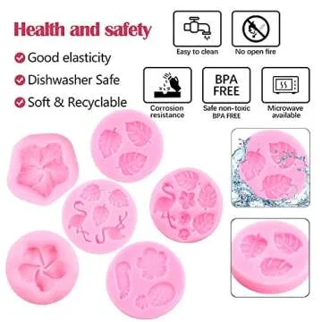 Enhance Your Baking with ZiXiang Flamingo Tropical Leaf Silicone Molds