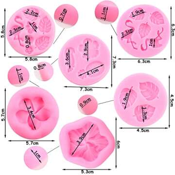 ZiXiang Flamingo Tropical Leaf Silicone Molds Set for Baking