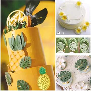 ZiXiang Flamingo Tropical Leaf Silicone Molds Set for Baking