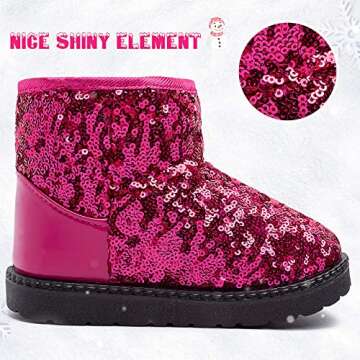 techcity Boys Girls Winter Warm Snow Boots - Stylish & Waterproof