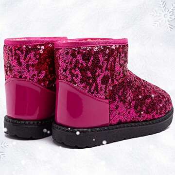 techcity Boys Girls Winter Warm Snow Boots - Stylish & Waterproof