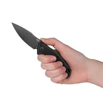 Zero Tolerance 0357BW, ZT Original Design, 3.25 Inch Drop Point Blade, CPM 20CV Blade Steel with Blackwash Finish