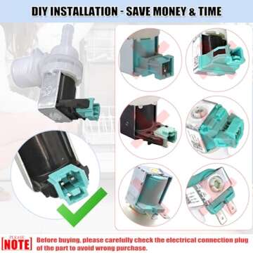 00628334 Dishwasher Water Inlet Valve 10023852 for Bosch/Thermador Dishwasher Water Valve Replacement Parts 33199023, 628334, 9000655808