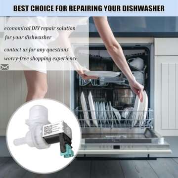 00628334 Dishwasher Water Inlet Valve 10023852 for Bosch/Thermador Dishwasher Water Valve Replacement Parts 33199023, 628334, 9000655808