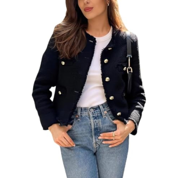 Chic Fall Fashion Tweed Blazer for Women | Trendy Comfort and Style