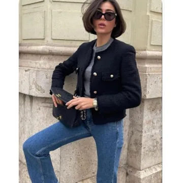 Chic Tweed Blazer for Women | Versatile Fall Fashion