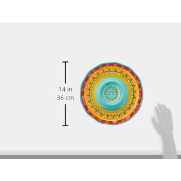 Certified International Valencia Chip & Dip 13.25",Red, Blue