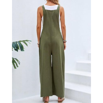 IDEALSANXUN Comfortable Wide Leg Overalls for Women
