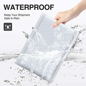 UCGOU Bubble Mailers 8.5x12 Inch White 25 Pack Usable Size 8.5x11 Poly Padded Envelopes #2 Medium Mailing Opaque Packaging Postal Self Seal Waterproof Boutique Shipping Bags for Clothes Makeup