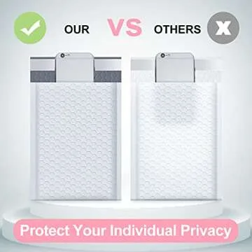 UCGOU Bubble Mailers 8.5x12 Inch White 25 Pack Usable Size 8.5x11 Poly Padded Envelopes #2 Medium Mailing Opaque Packaging Postal Self Seal Waterproof Boutique Shipping Bags for Clothes Makeup