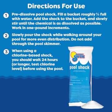 In The Swim Pool Shock – 68% Cal-Hypo Granular Sanitizer for Crystal Clear Water – Defends Against Bacteria, Algae, and Microorganisms- 24 X 1 Pound